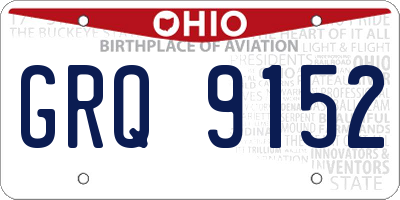 OH license plate GRQ9152