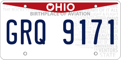 OH license plate GRQ9171