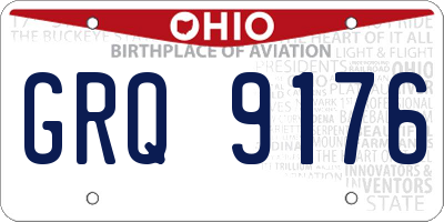OH license plate GRQ9176