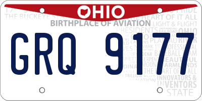 OH license plate GRQ9177