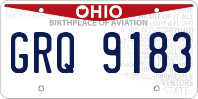OH license plate GRQ9183