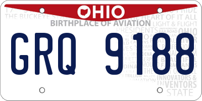 OH license plate GRQ9188