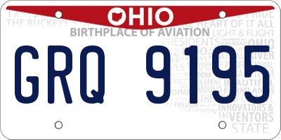 OH license plate GRQ9195