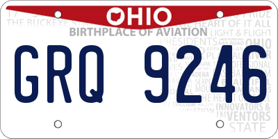 OH license plate GRQ9246