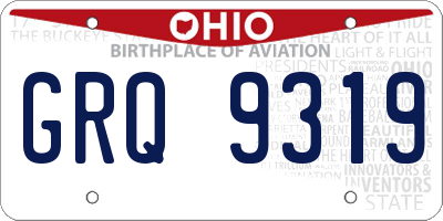 OH license plate GRQ9319