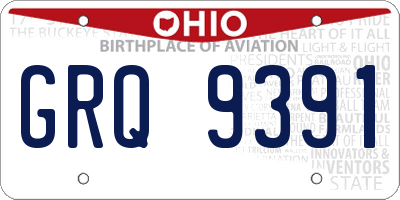 OH license plate GRQ9391