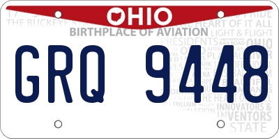 OH license plate GRQ9448