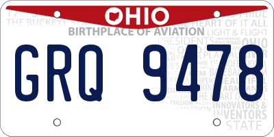 OH license plate GRQ9478