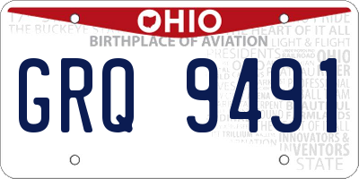 OH license plate GRQ9491