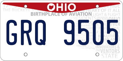 OH license plate GRQ9505