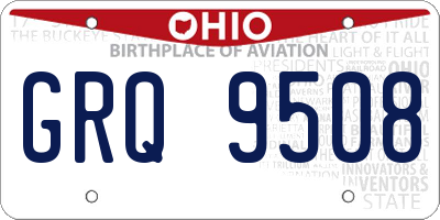 OH license plate GRQ9508
