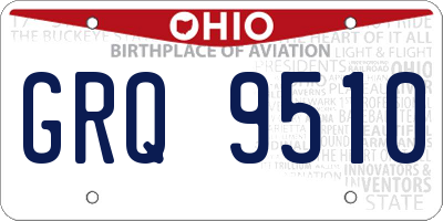 OH license plate GRQ9510