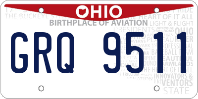 OH license plate GRQ9511
