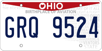 OH license plate GRQ9524