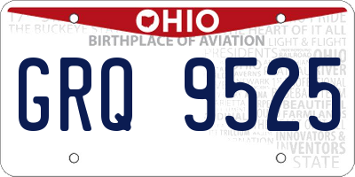 OH license plate GRQ9525