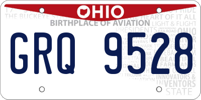 OH license plate GRQ9528