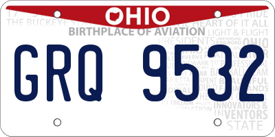 OH license plate GRQ9532