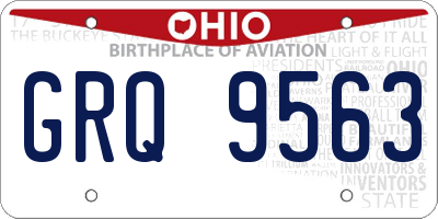 OH license plate GRQ9563