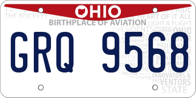 OH license plate GRQ9568