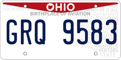OH license plate GRQ9583