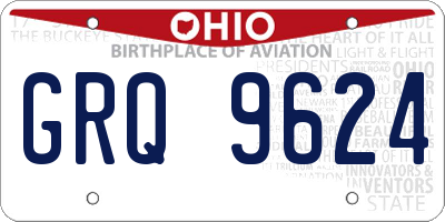 OH license plate GRQ9624