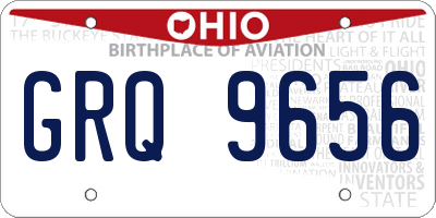 OH license plate GRQ9656