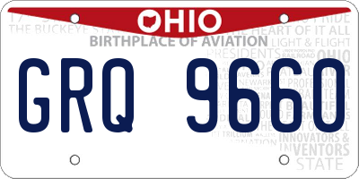 OH license plate GRQ9660