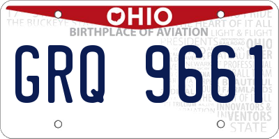 OH license plate GRQ9661