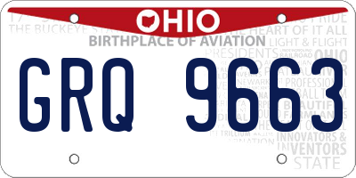 OH license plate GRQ9663