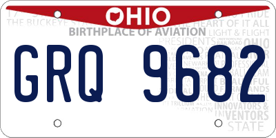 OH license plate GRQ9682