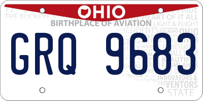 OH license plate GRQ9683