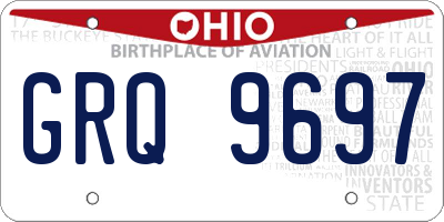 OH license plate GRQ9697