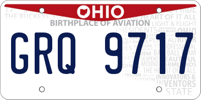 OH license plate GRQ9717