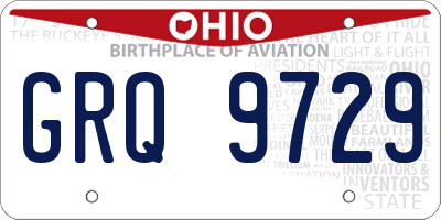 OH license plate GRQ9729