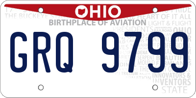 OH license plate GRQ9799