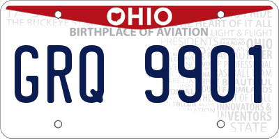 OH license plate GRQ9901