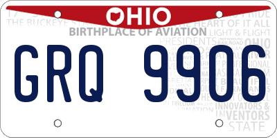 OH license plate GRQ9906
