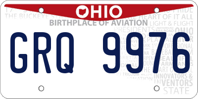 OH license plate GRQ9976
