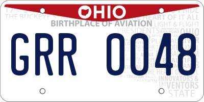 OH license plate GRR0048