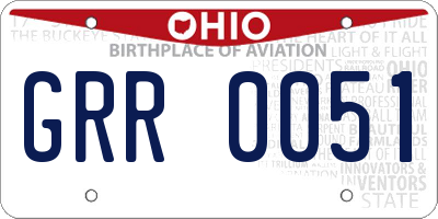 OH license plate GRR0051