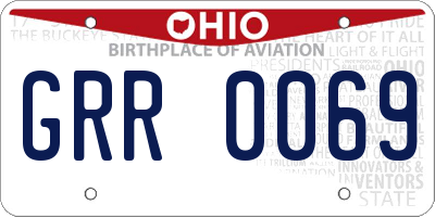 OH license plate GRR0069