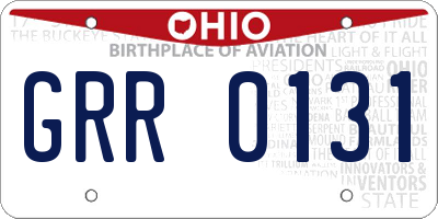 OH license plate GRR0131