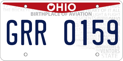 OH license plate GRR0159