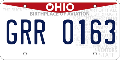 OH license plate GRR0163