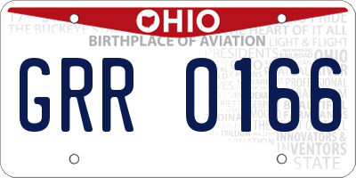 OH license plate GRR0166