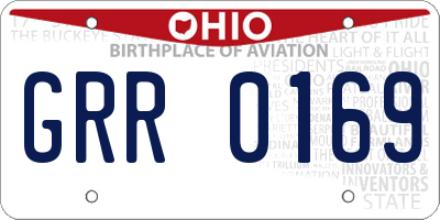 OH license plate GRR0169