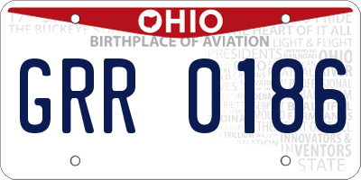 OH license plate GRR0186