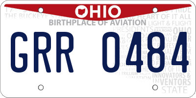 OH license plate GRR0484