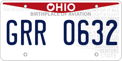 OH license plate GRR0632