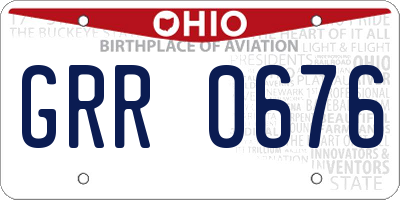 OH license plate GRR0676